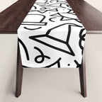 Fun halloween cartoon doodle art pattern Table Runner Gallery Image 1