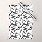 Fun halloween cartoon doodle art pattern Wrapping Paper Gallery Image 1