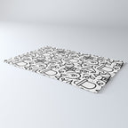 Fun halloween cartoon doodle art pattern Rug Gallery Image 3