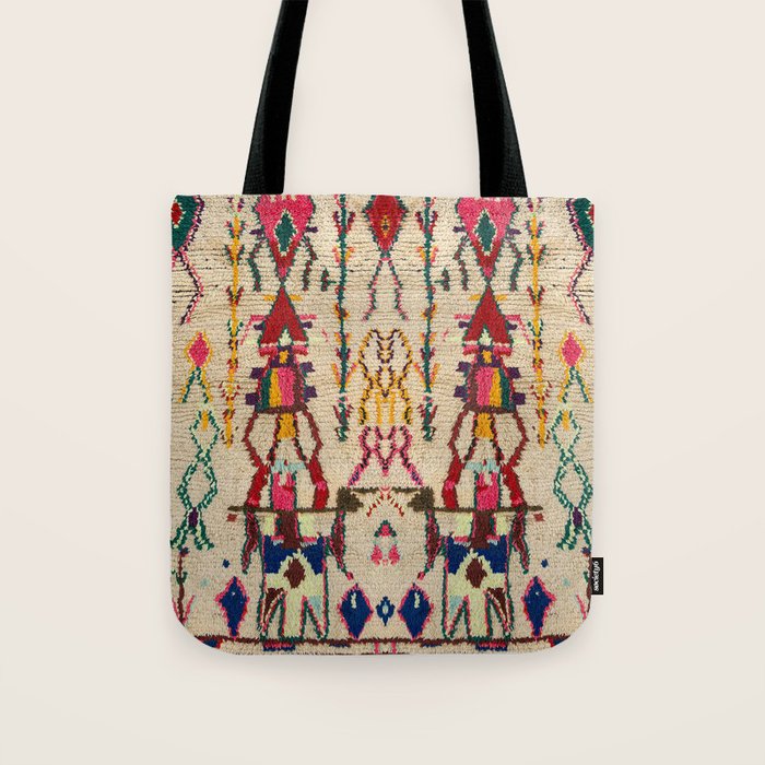 Moroccan Carpet Artwork Tote Bag Gallery Image 1
