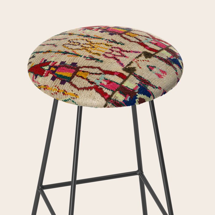 Moroccan Carpet Artwork Stool Gallery Image 2