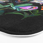 Mantis and Moth Cactus Flower Bath Mat Gallery Image 3