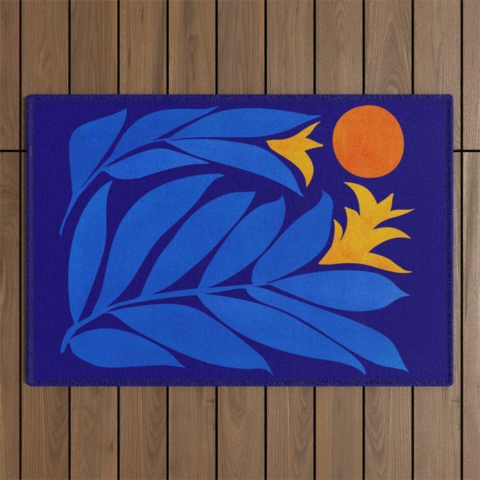 Community Garden At Night / Pop Botanical Outdoor Rug Gallery Image 1