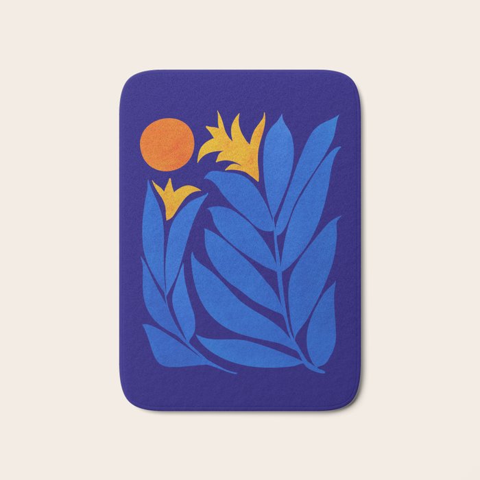 Community Garden At Night / Pop Botanical Bath Mat Gallery Image 1