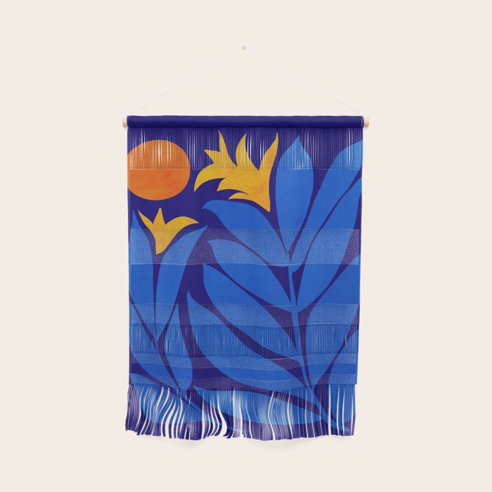 Community Garden At Night / Pop Botanical Wall Hanging