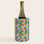 Fun colorful puzzle piece shape pattern Wine Chiller Gallery Image 1