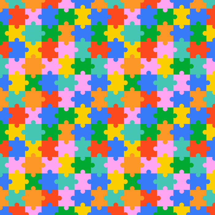 Fun colorful puzzle piece shape pattern Coffee Mug Gallery Image 2