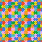 Fun colorful puzzle piece shape pattern Coffee Mug Gallery Image 2