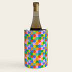 Fun colorful puzzle piece shape pattern Wine Chiller Gallery Image 3
