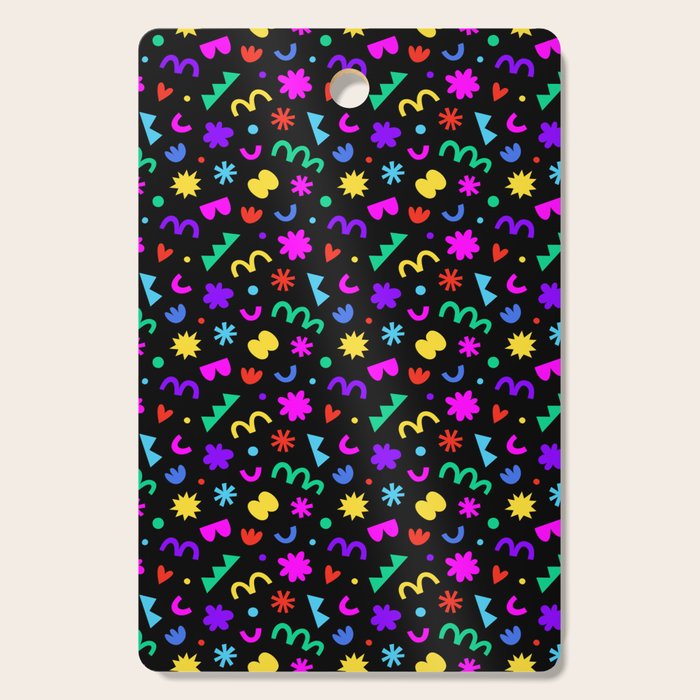 Fun colorful abstract organic shape art pattern Cutting Board Gallery Image 1