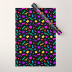 Fun colorful abstract organic shape art pattern Wrapping Paper Gallery Image 1