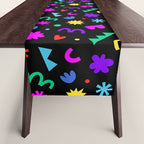 Fun colorful abstract organic shape art pattern Table Runner Gallery Image 1