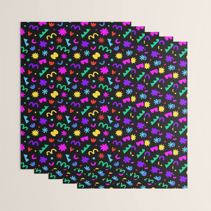 Fun colorful abstract organic shape art pattern Wrapping Paper Gallery Image 3