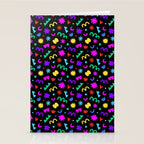 Fun colorful abstract organic shape art pattern Stationery Card Gallery Image 2