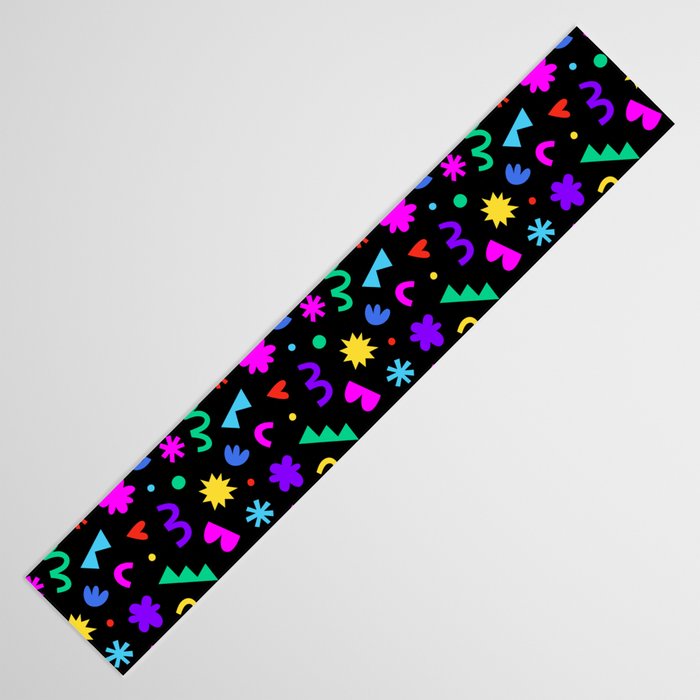 Fun colorful abstract organic shape art pattern Table Runner Gallery Image 3