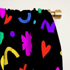 Fun colorful abstract organic shape art pattern Window Curtain Gallery Image 2