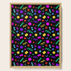 Fun colorful abstract organic shape art pattern Serving Tray Gallery Image 1