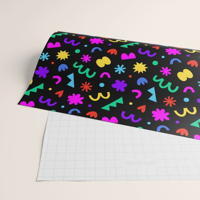 Fun colorful abstract organic shape art pattern Wrapping Paper Gallery Image 2