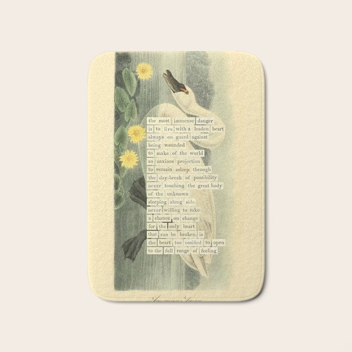 Swan Divination from 'An Almanac of Birds - Divinations for Uncertain Days' (almanacofbirds.org) Bath Mat Gallery Image 1