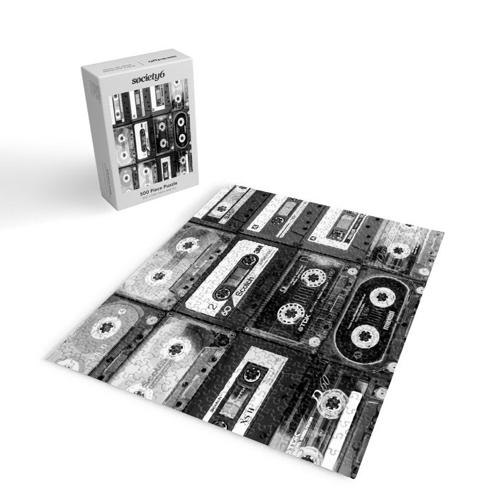 Something Nostalgic - black and white #decor #society6 #buyart Jigsaw Puzzle Gallery Image 2