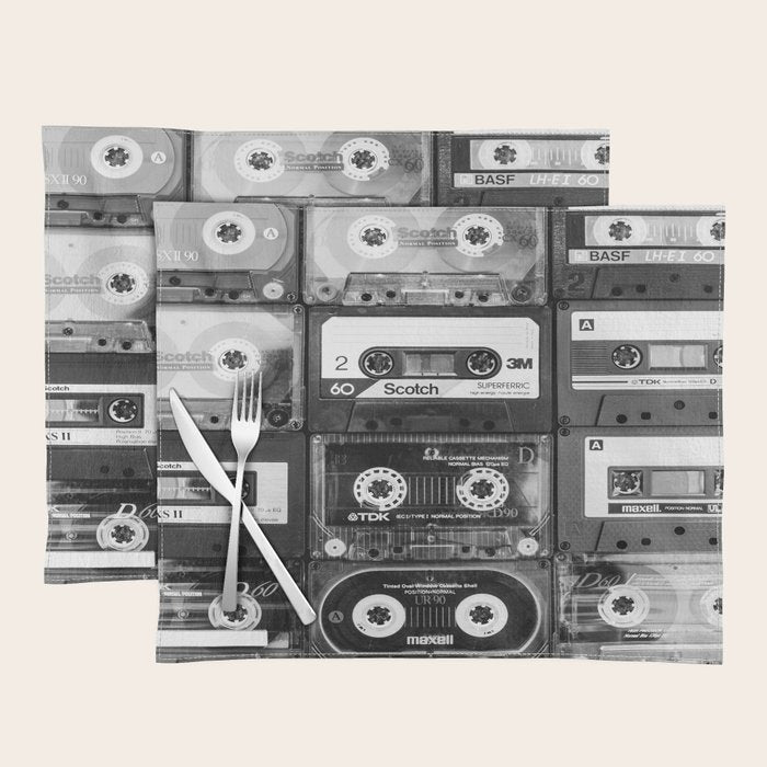 Something Nostalgic - black and white #decor #society6 #buyart Placemat Gallery Image 1