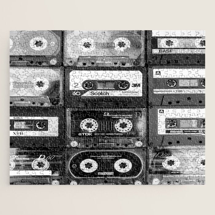 Something Nostalgic - black and white #decor #society6 #buyart Jigsaw Puzzle Gallery Image 1