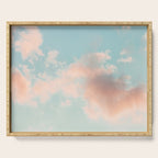 Cotton Candy Clouds - Nature Photography Art Print, Pastel Serving Tray Gallery Image 1