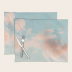 Cotton Candy Clouds - Nature Photography Art Print, Pastel Placemat Gallery Image 1