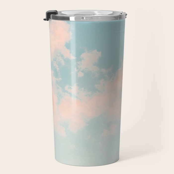 Cotton Candy Clouds - Nature Photography Art Print, Pastel Travel Mug Gallery Image 3