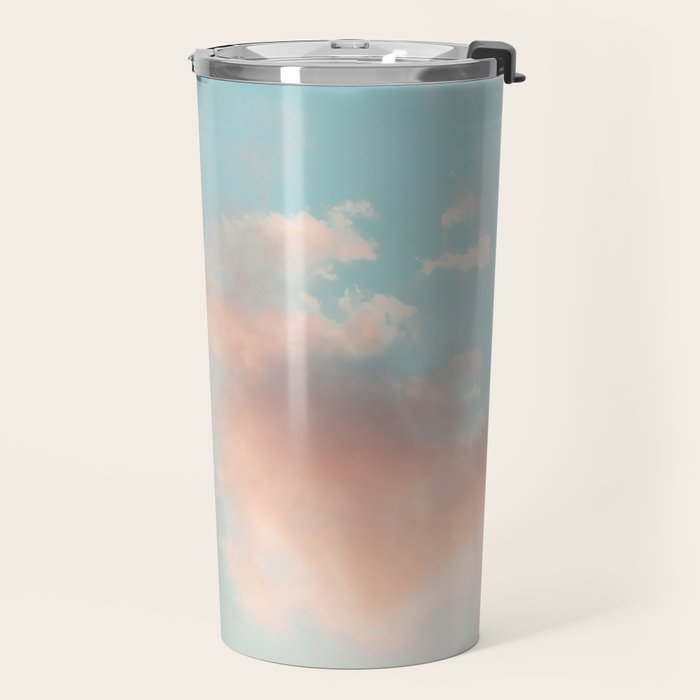 Cotton Candy Clouds - Nature Photography Art Print, Pastel Travel Mug Gallery Image 2