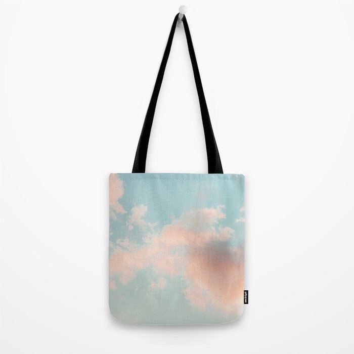 Cotton Candy Clouds - Nature Photography Art Print, Pastel Tote Bag Gallery Image 2