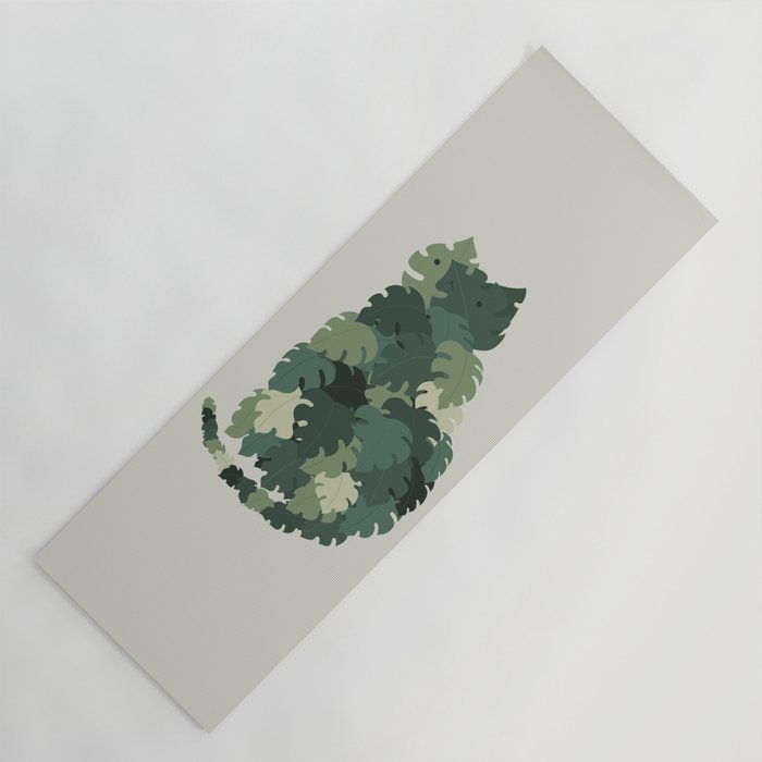 Cat Plants: Meowstera Yoga Mat Gallery Image 1