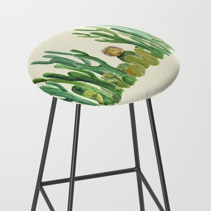 In my happy place - hedgehog meditating in cactus jungle Stool Gallery Image 2