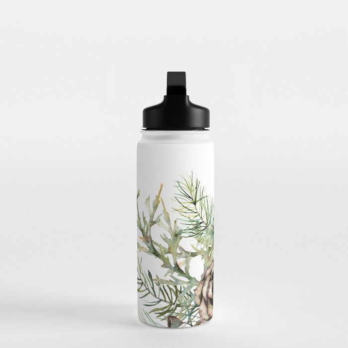 Christmas Cardinal and Pine Water Bottle Gallery Image 3