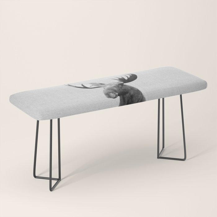 Moose - Black & White Bench Gallery Image 1