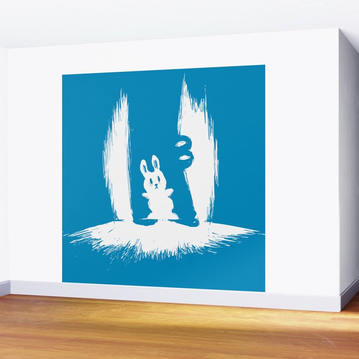 cornered! (bunny and crocodile) Wall Mural Gallery Image 2