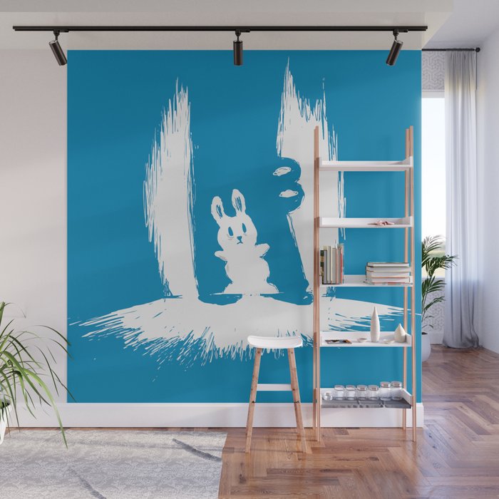 cornered! (bunny and crocodile) Wall Mural Gallery Image 1