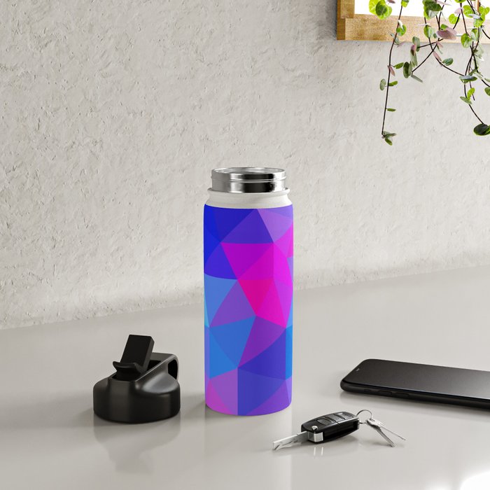 Magenta Blacklight Low Poly Water Bottle Gallery Image 4