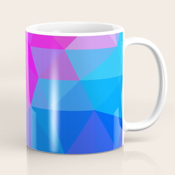Magenta Blacklight Low Poly Coffee Mug Gallery Image 1