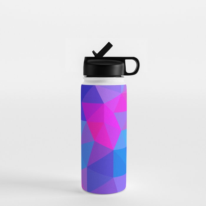 Magenta Blacklight Low Poly Water Bottle Gallery Image 1