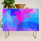 Magenta Blacklight Low Poly Credenza Gallery Image 1