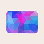 Magenta Blacklight Low Poly Bath Mat Gallery Image 1