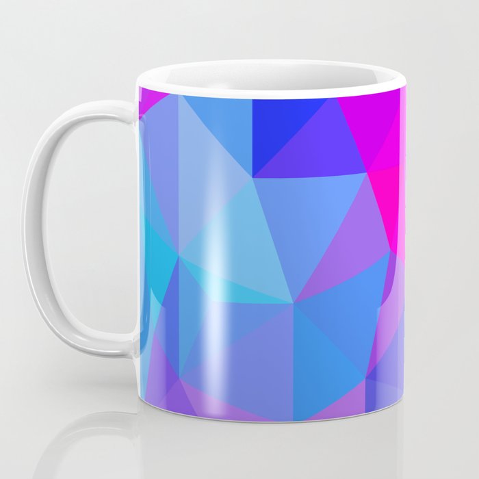 Magenta Blacklight Low Poly Coffee Mug Gallery Image 3