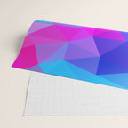 Magenta Blacklight Low Poly Wrapping Paper Gallery Image 2