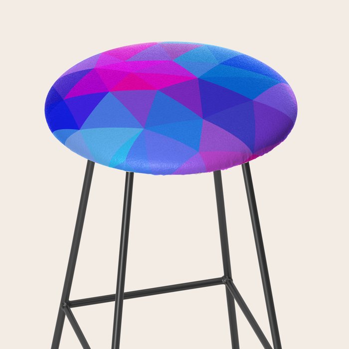 Magenta Blacklight Low Poly Stool Gallery Image 2
