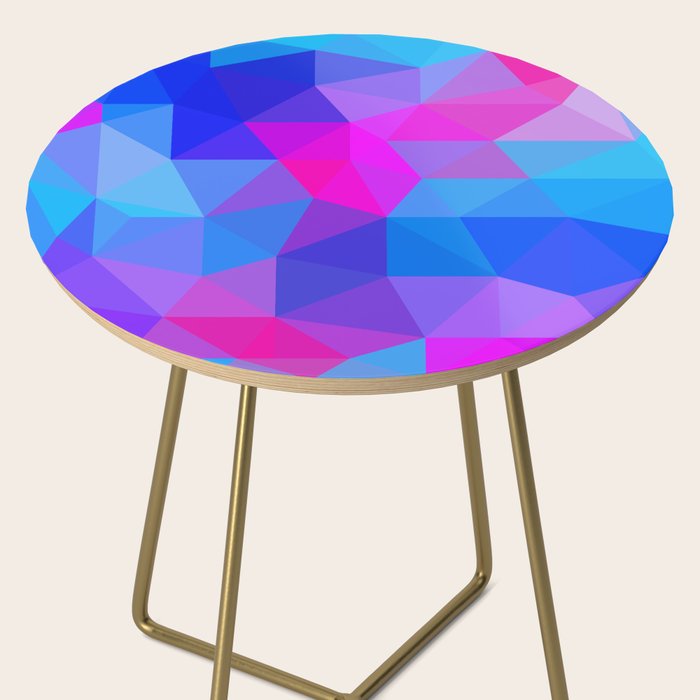 Magenta Blacklight Low Poly Side Table Gallery Image 2