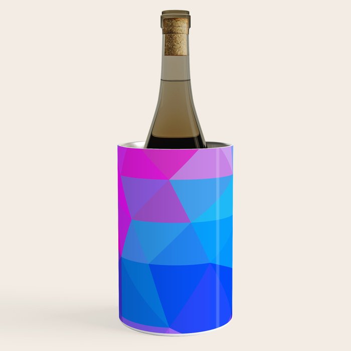 Magenta Blacklight Low Poly Wine Chiller Gallery Image 3