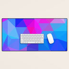 Magenta Blacklight Low Poly Desk Mat Gallery Image 1