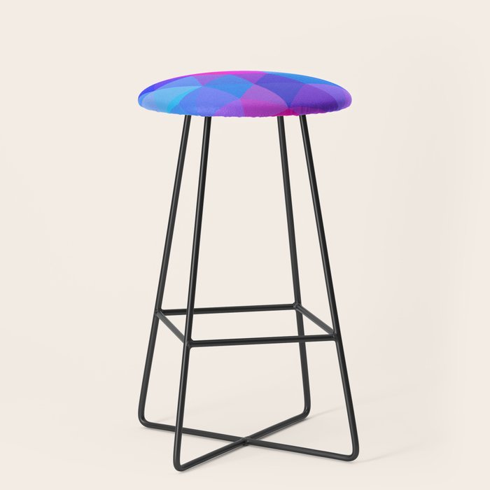 Magenta Blacklight Low Poly Stool Gallery Image 1