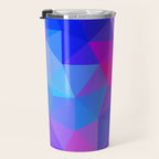 Magenta Blacklight Low Poly Travel Mug Gallery Image 3